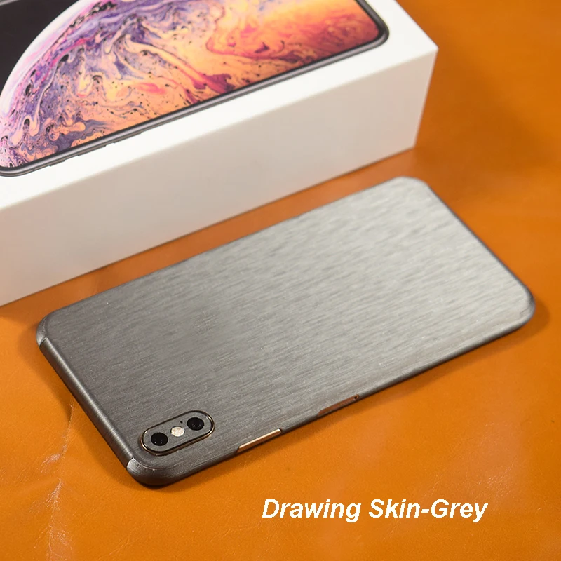 3D Carbon Fiber  Leather Wood Skins Protective Phone Back Cover Sticker For iPhone XS MAX XS X 8 Plus 7 6 6S Plus Back Sticker (14)