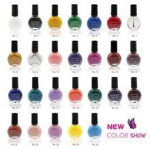26 цветов Полировка Ногтей масло 10 мл стемпинг ногтей покрытие печать штамп выделенный аутентичный стикер дизайн ногтей G03-01-01