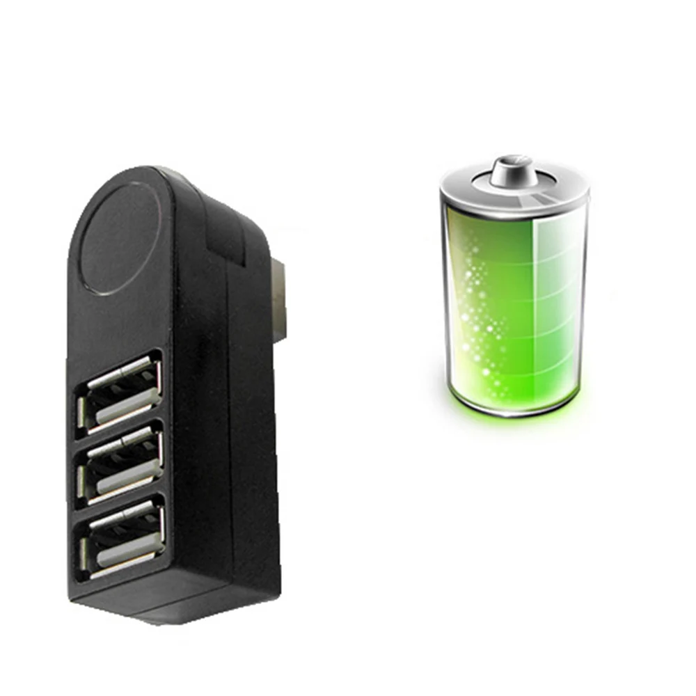 1pcs 270° Rotatable High Speed 3 Ports USB HUB 2.0 USB Splitter Adapter for Notebook Tablet Computer PC Peripherals 2019 NEW