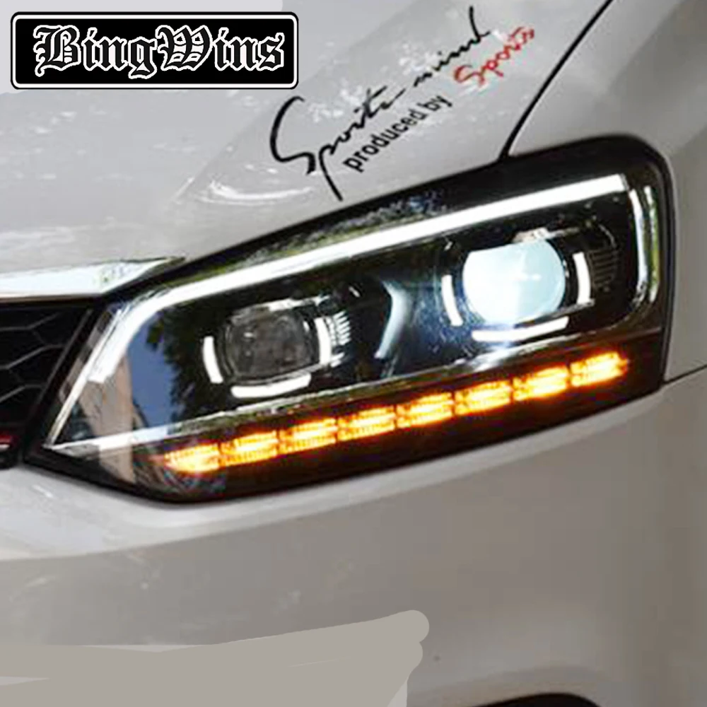 Car Headlamp for 2011 2018 VW Polo Headlights Dynamic turn signal New Polo LED Headlight DRL Bi Car Headlamp for 2011 2018 VW Polo Headlights Dynamic turn signal New Polo LED Headlight DRL Bi