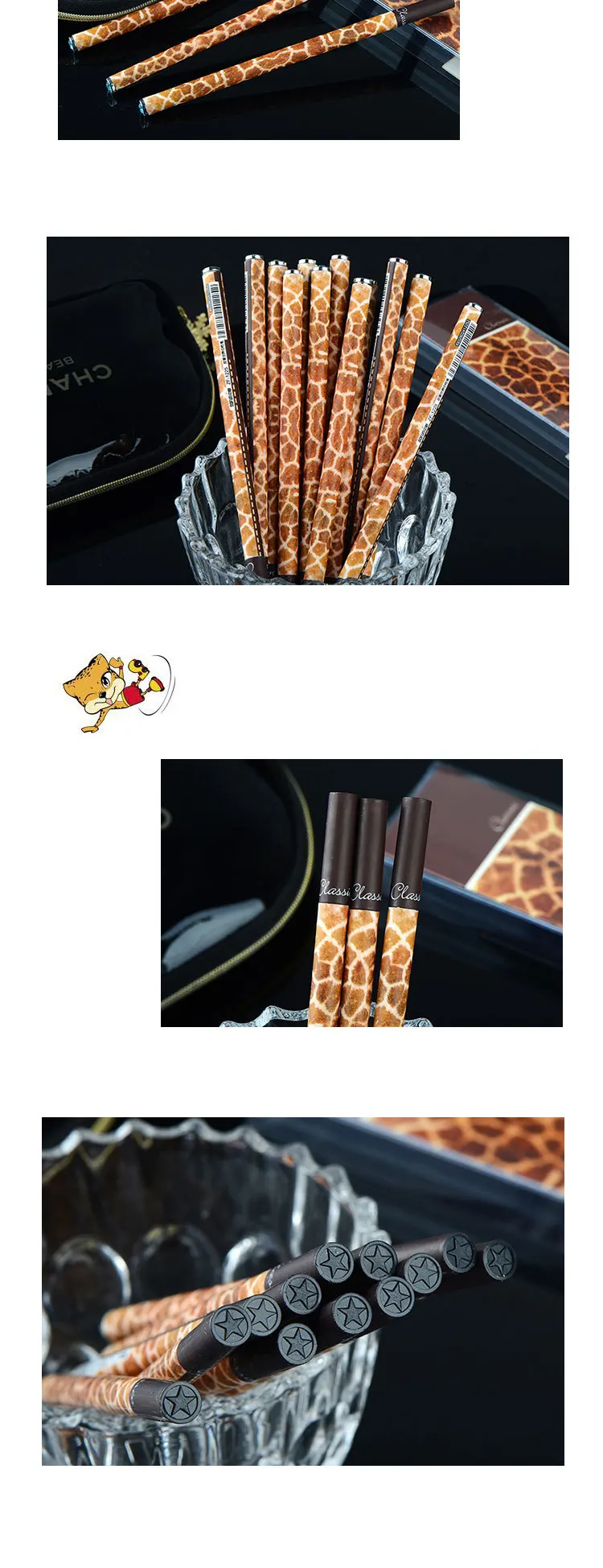 4 шт. милые кавайные классические гелевые ручки с алмазным жирафом, школьные офисные принадлежности, студенческий приз, Подарочные канцелярские принадлежности, детская ручка подарок