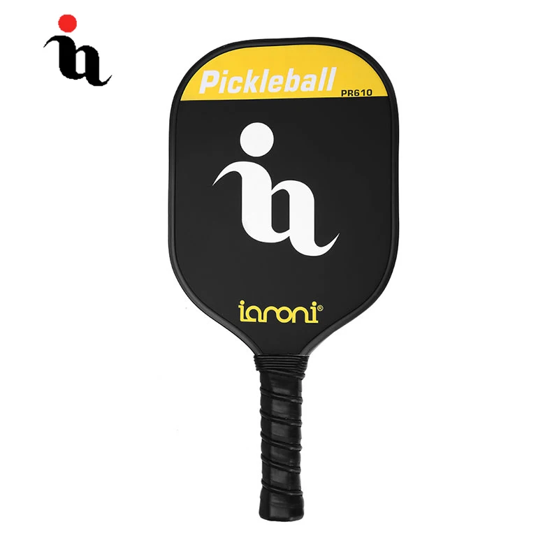 

IANONI Pickleball Racket Graphite Face Carbon Fiber Composition PE Honeycomb USA PA Specification Black Yellow Pickleball Paddle
