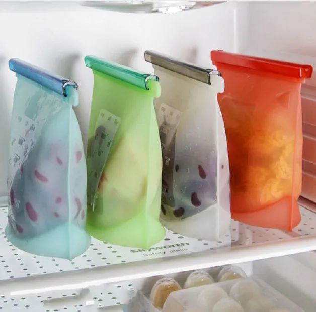 1 шт. многоразовые силиконовые пакеты для хранения пищевых продуктов | Дом и сад