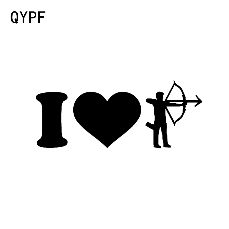 QYPF 15*6 2 см я люблю стрельбу из лука Спорт Фитнес Декор автомобиля моделирование