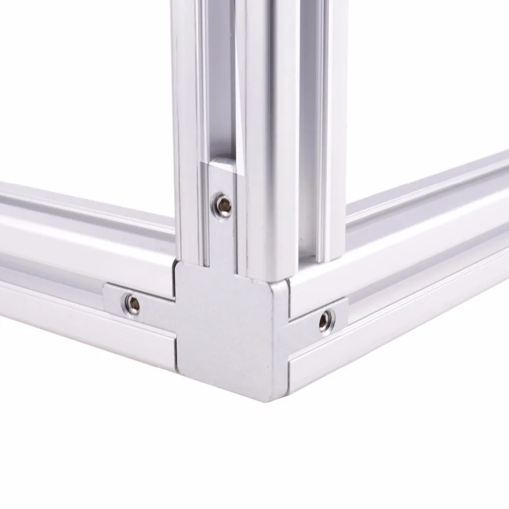 Najtaniej 3 Way koniec uchwyt narożny złącze do T gniazdo listwa wytłaczana aluminiowa 2020 3030 4040 serii (zestaw 4, za pomocą śrub)