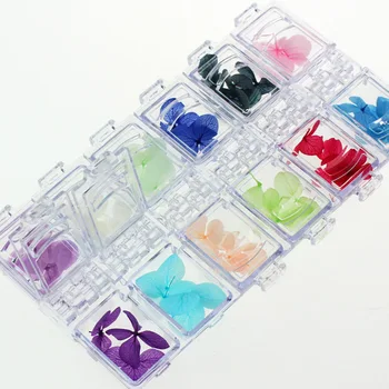 

Nail Art Dried Flowers Decorations Accessories Tips 12 Colors DIY Natural Dry Floral Sticker 3D Manicure Polish Wheel