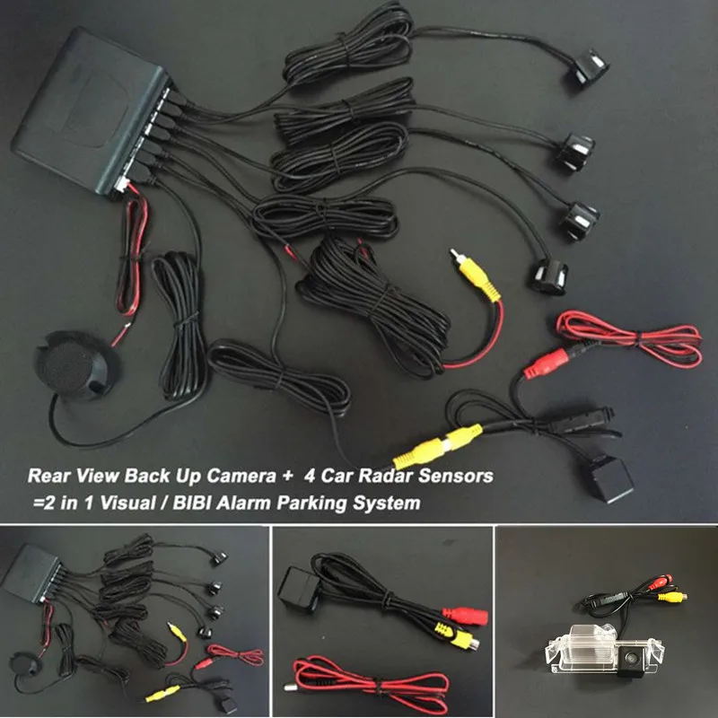 Car Reverse Assistance 4 Sensors Backup Radar Monitor System For KIA