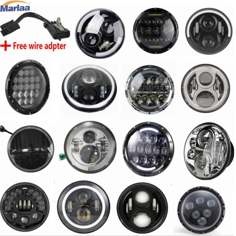 

7" LED Headlight For Harley Davidson Motorcycle Projector Daymaker LED Light Bulb Headlamp H4 H13 Motorcycle Headlight