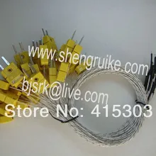K тип стекловолокна с покрытием термопары wth кабель с оплеткой