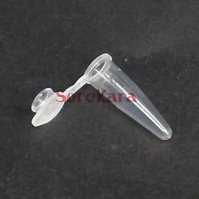 1000pcs 0.2ml Laboratory PP Centrifuge tube V-bottom with cap For Sample Specimen