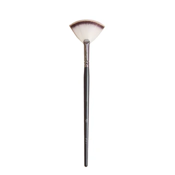 

Black Long Handle Small Thin Makeup Finished Fan Powder Blush Cheek Blush Cosmetic Brush P723
