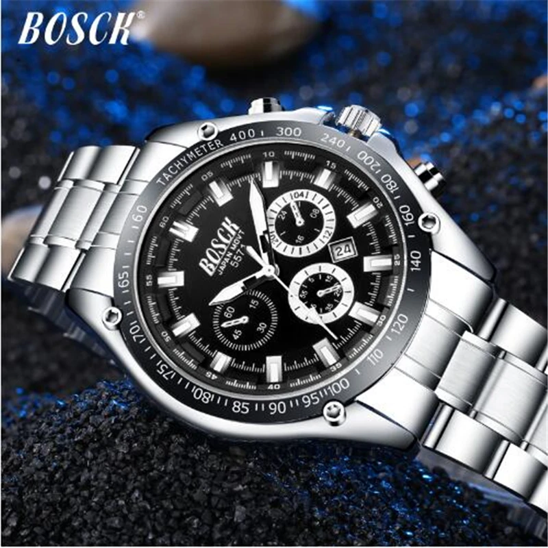 

Relogio Masculino BOSCK Top Brand Luxury Men Watches Waterproof Sport Watches Watch For Men Erkek Kol Saati Montre Homme Watch