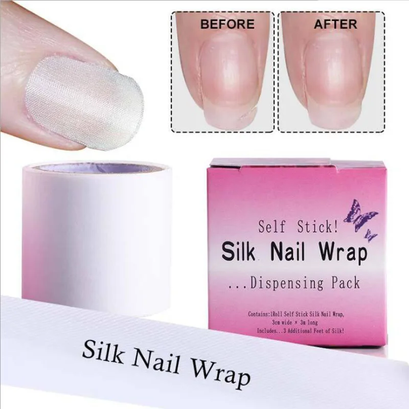 

1 Roll White Silk Nail Wrap Repair Reinforce Nails Like Real For UV Gel Acrylic Nails Self Adhesive Nail Art Tool