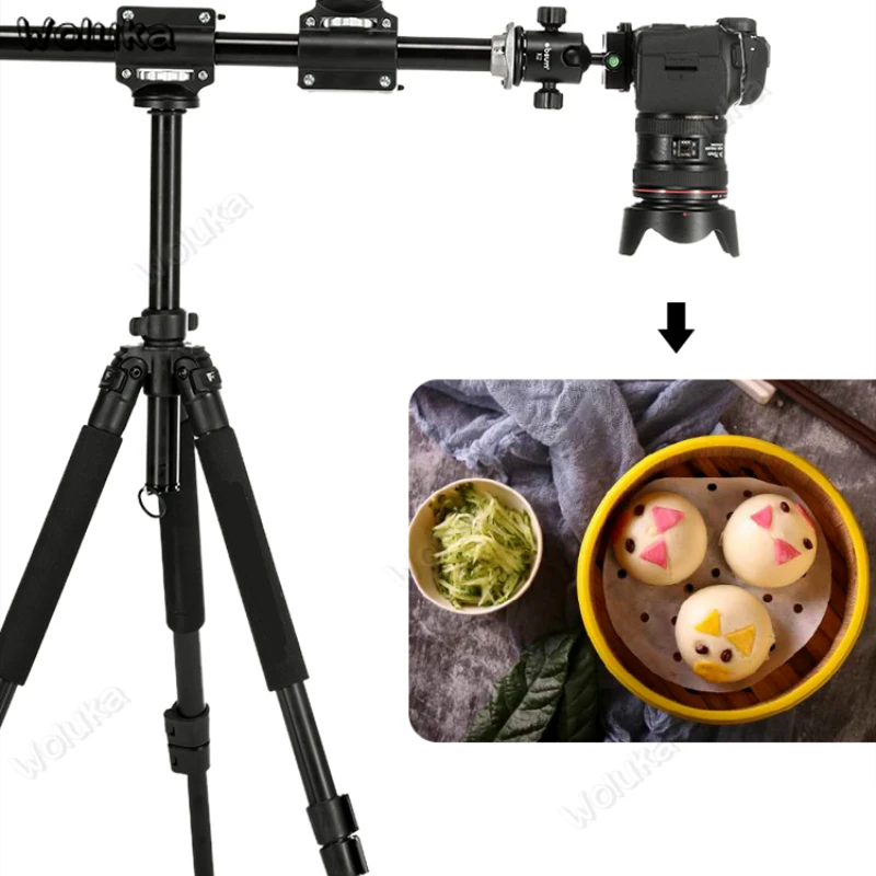 

Crossbar Overhead Photography Extension Rod Shooting Stand 4-head Cross-arm Horizontal RHN For DSLR Camera Tripod CD05 T10