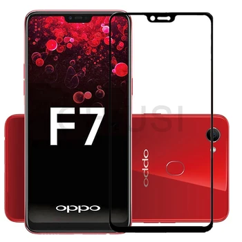 

75 Pcs/Lot 2.5D Premium Tempered Glass for OPPO F7 Full Coverage Screen Protector Protective Film for OPPO F7