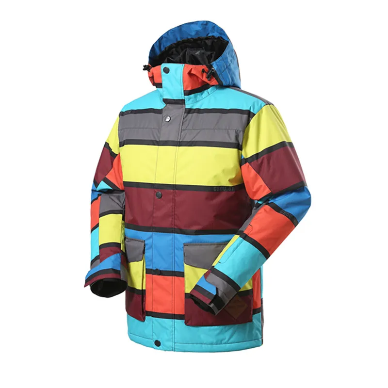 Marca gsou nieve chaqueta de esquí hombres chaqueta de snowboard deporte de invierno 2016 caliente montaña esquí ropa jacke esquí Herren esqui