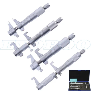 

4Pcs/lot Inside Micrometer Set 5-30mm 25-50mm 50-75mm 75-100mm Metric Carbide Ratchet Screw Gauge Micrometers Measuring Tools