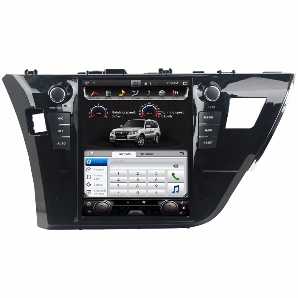 Excellent 4gb+32gb 9.7" Tesla style Screen PX6 Android 8.1 Car Stereo Radio GPS for Toyota Corolla 2014 2015 2016 Bluetooth WIFI USB DVR 2