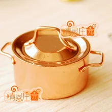 Мини кукольный домик миниатюрная мебель металлическая мини, стерео кастрюля блестящая хорошая работа