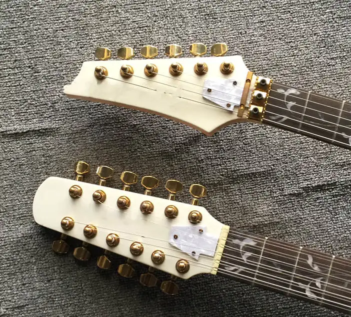 Электрическая гитара с двойной головкой 12 струн купить на АлиЭкспресс