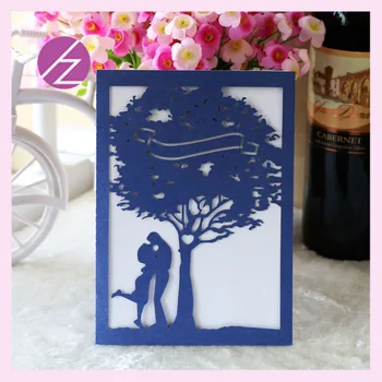 

12pcs/lot free shipping laser cut paper and crafts invitation card romantic love design bengali wedding invitation card QJ-169
