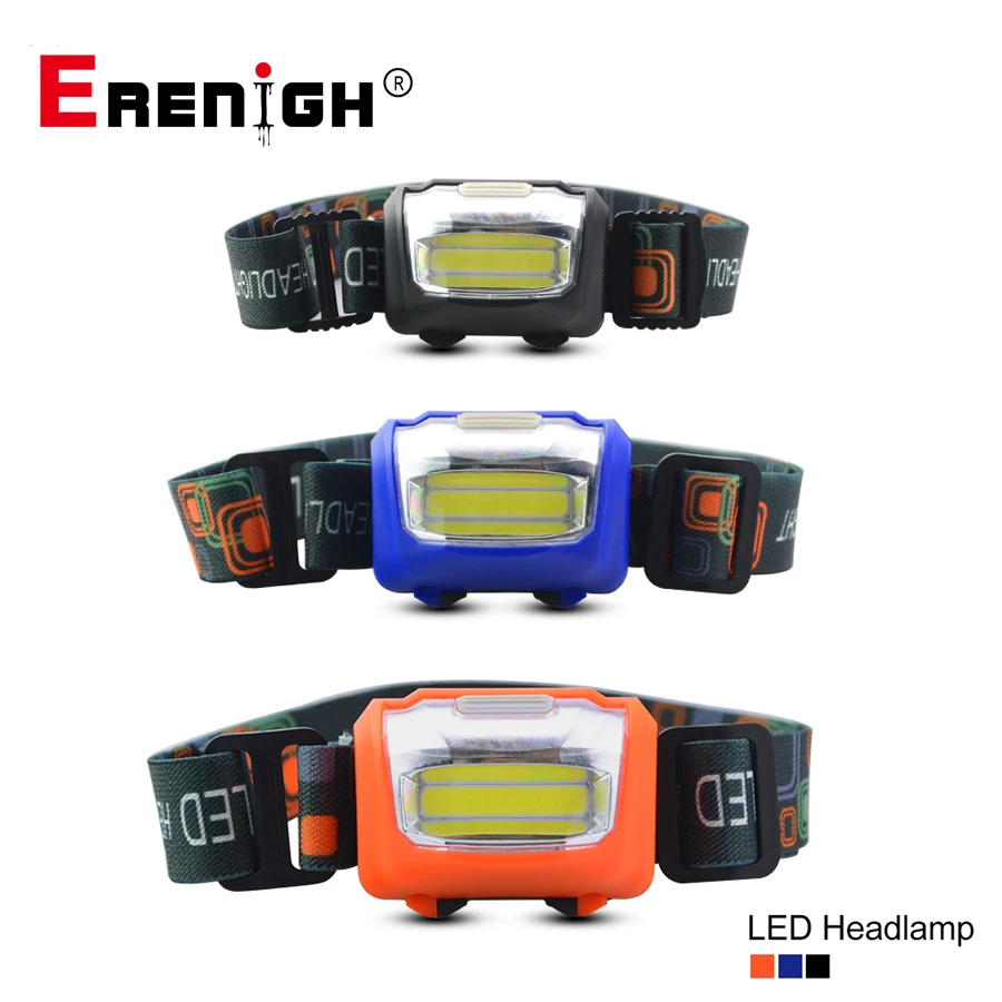 

Mini Headlamp Camping Flashlight Forehead Headlight Torch Led Lamp by 3xAAA Battery LED COB Head Lamp for Hunting Hiking 3 Modes