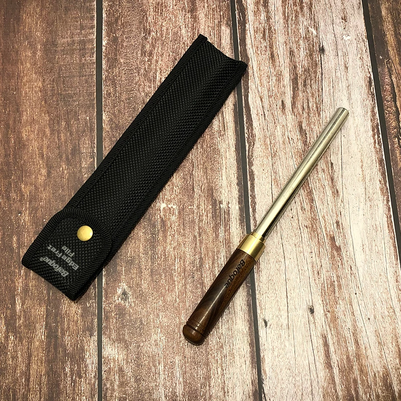 

Guitar Fret Dressing Metal File with 3 Size Edges Wooden Handle Guitar Repair Maintenance Tool Luthier Tool