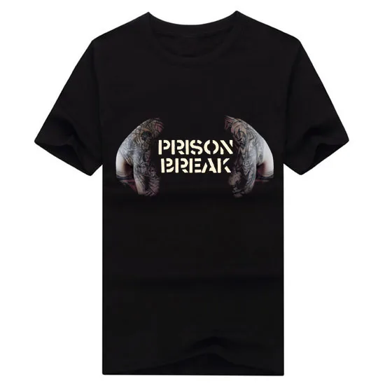 2017 Prison Break Michael Scofield T BAG Men s short sleeve T shirt Men Brand Casual