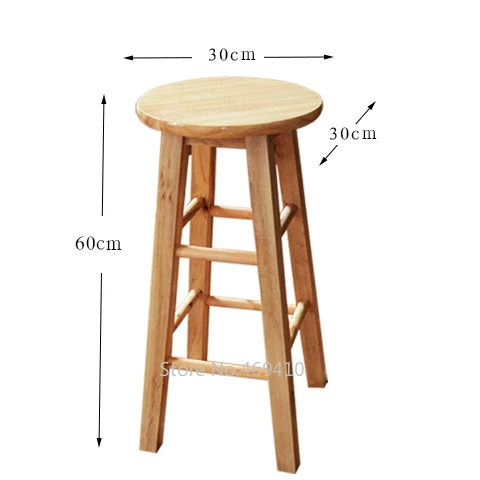 Современный барный стул из дерева табурет де бар барная мебель сиденье салон красоты мебель из твердой древесины простой повышение - Цвет: cm high (material A)