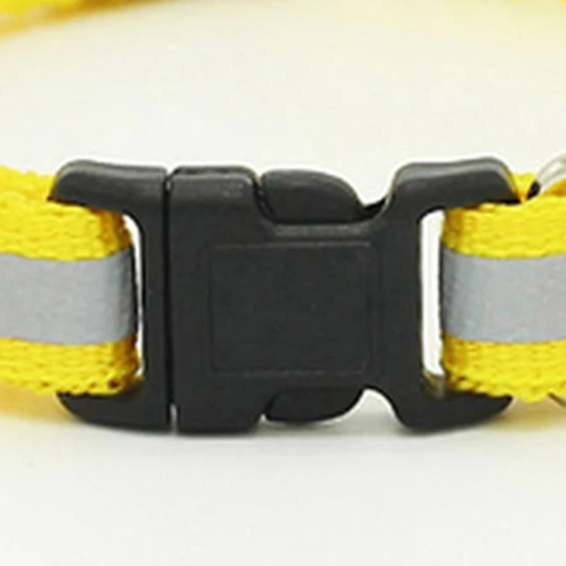 1pc Adjustable Pet Cat Dog Puppy Reflective Collars Safety Buckle Bell Neck Strap Dog Supplies Cat Collars 3