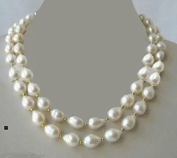 

Attractive gifts 32" AAA 9-10MM REAL SOUTH SEA WHITE PEARL NECKLACE 14k