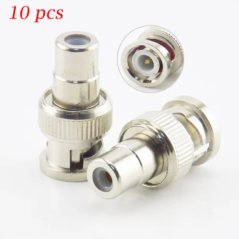 

Gakaki 10Pcs/Lot Surveillance Adapter F/M Coupler Bnc To Rca Female Bnc Connector Adapter Cable For Cctv Video Camera System