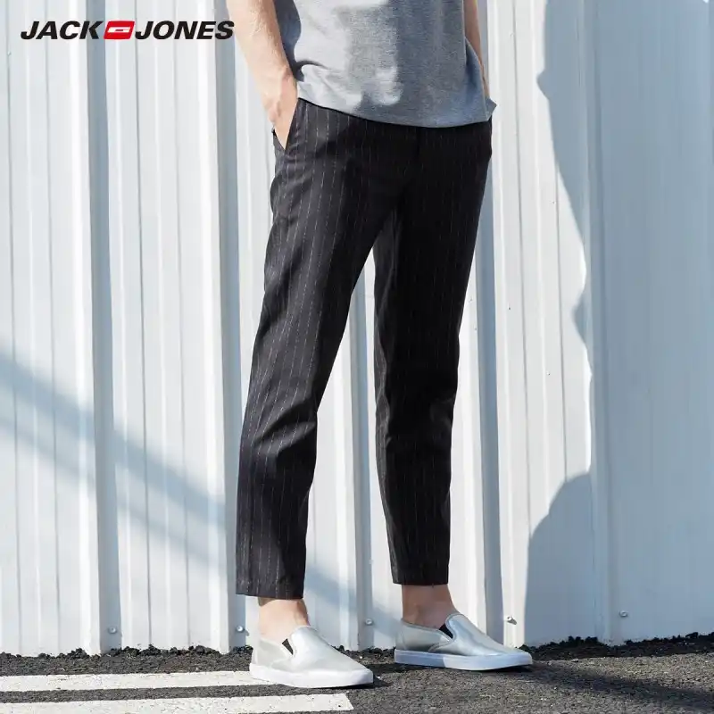 JackJones Фирменная Новинка для мужчин's повседневные брюки Drop crotch хлопок и тенсель