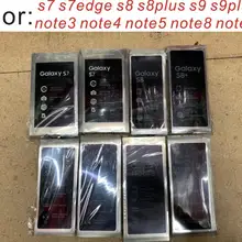 100 шт цветная пластиковая защитная пленка для экрана для samsung Galaxy Note 9 S7 S8 S8+ S9 S9Plus s7edge note8