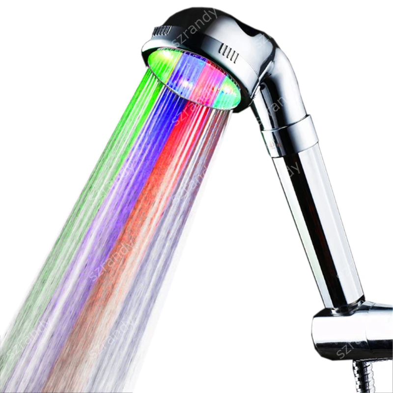 RGB 7 Color Changing LED Shower Head Control Chuveiroin Shower Heads