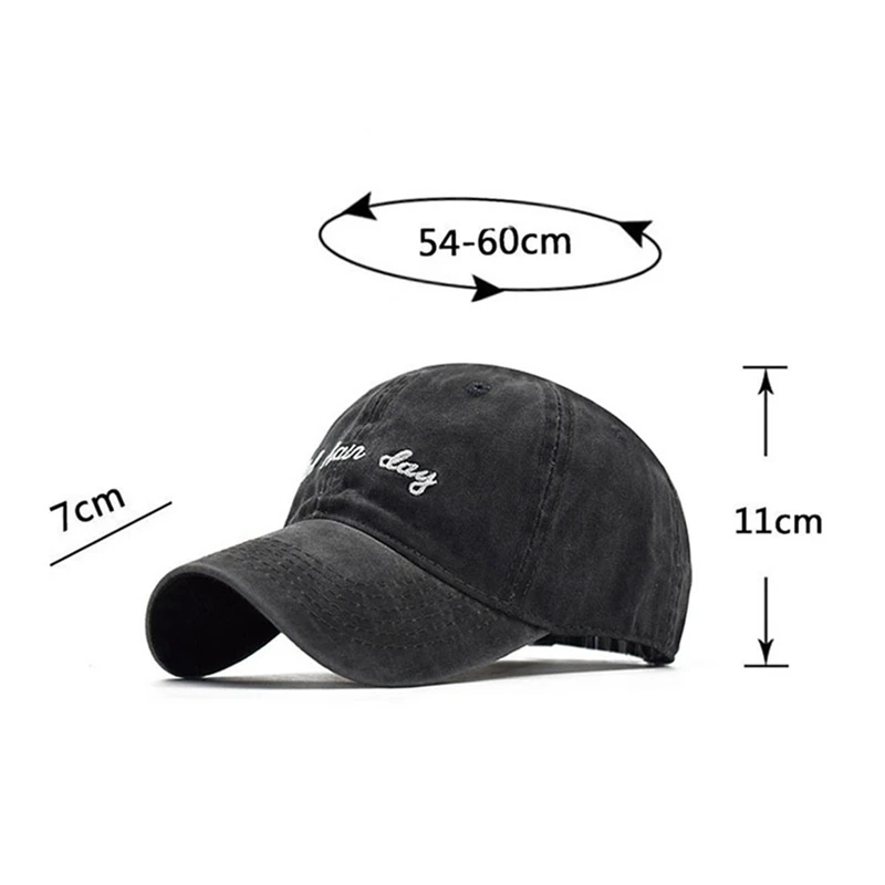 

Outdoor Sport Running Cap Retro Style Washed Denim Strapback Hat Headwear Outdoor Sports Wear With Adjustable Back Closure