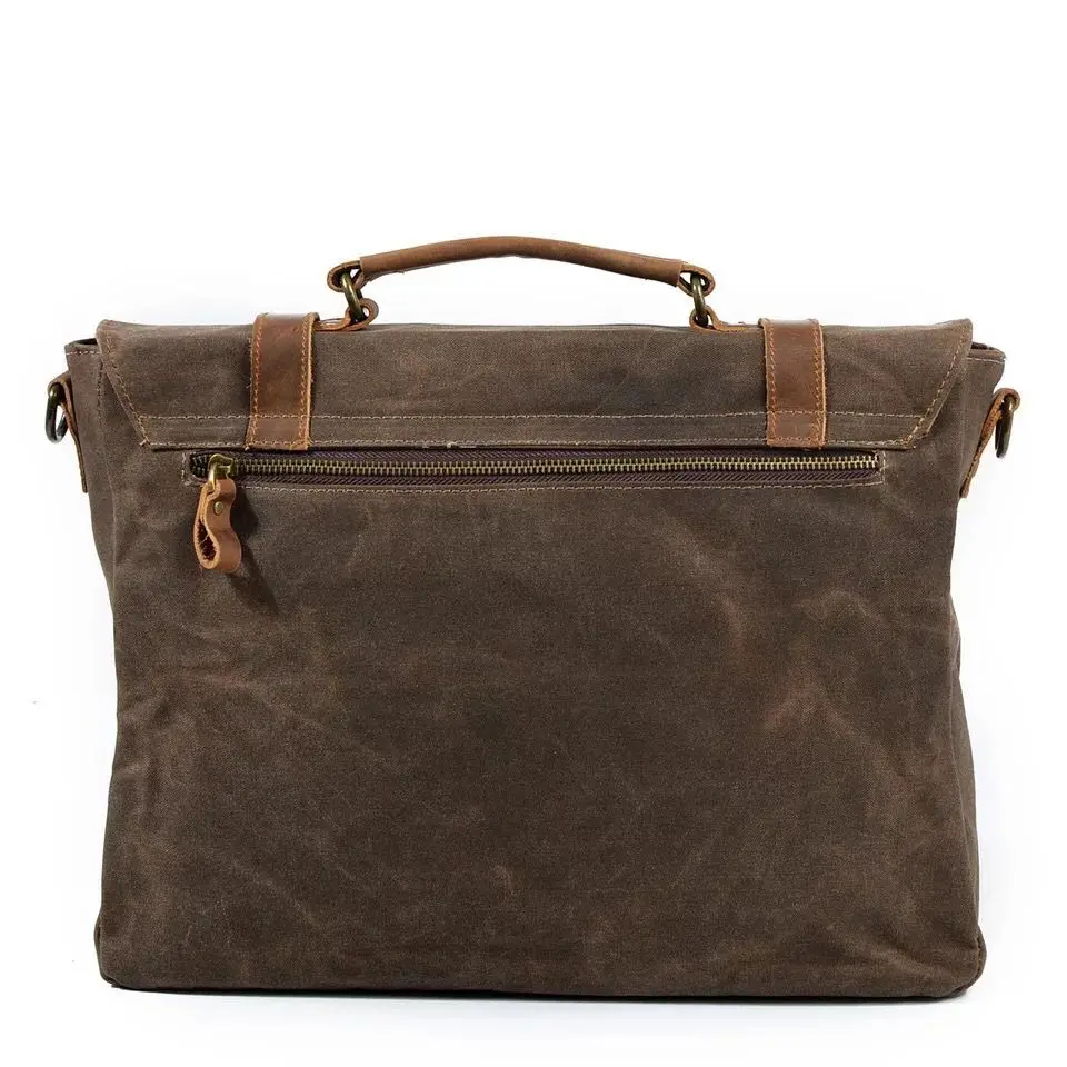 15/" Large Leather MESSENGER bag for men shoulder bag mens Laptop BRIEFCASE bag