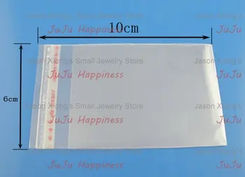 

1000Pcs/Lot Clear Self Adhesive Seal Plastic Packing Bags 6*10cm ob1027
