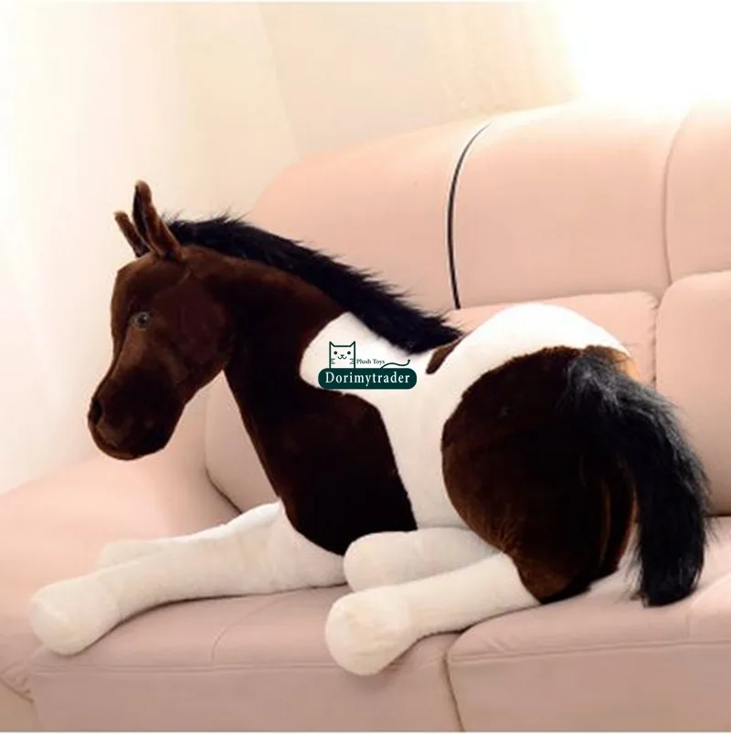 Dorimytrader 130cm X 60cm Giant Stuffed Soft Plush Emulational Animal Horse Toy 4 Color Great Baby Gift Free Shipping DY60252 (16)
