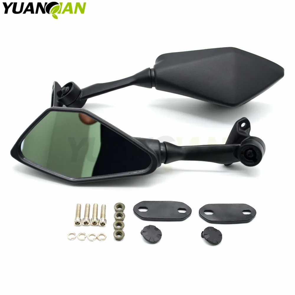 Motorcycle Mirror Black Moto Rearview Side Mirror for Kawasaki ZX6R