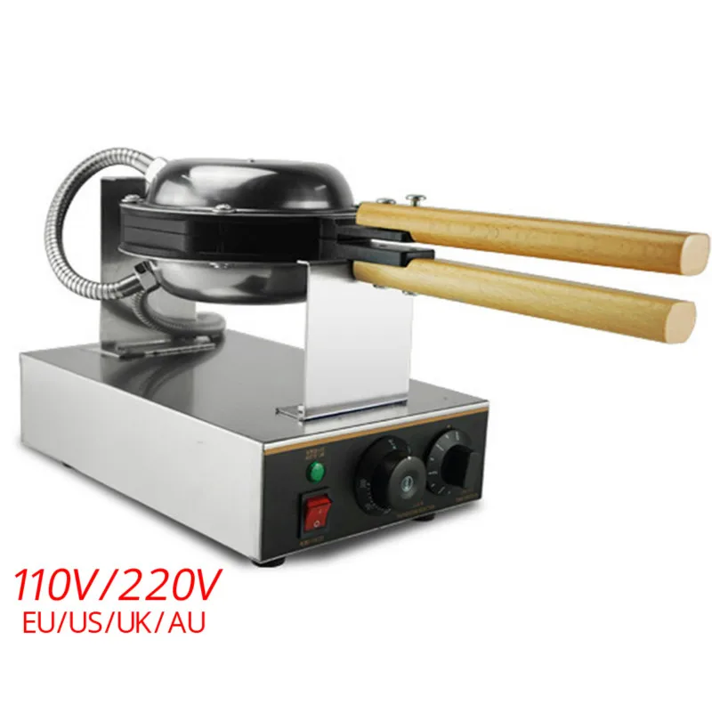 

110V/220V Egg Cake Maker Non-stick Surface Electric Waffle Maker Commercial Double-sided Heating Eggettes Puff Cake Waffle Iron