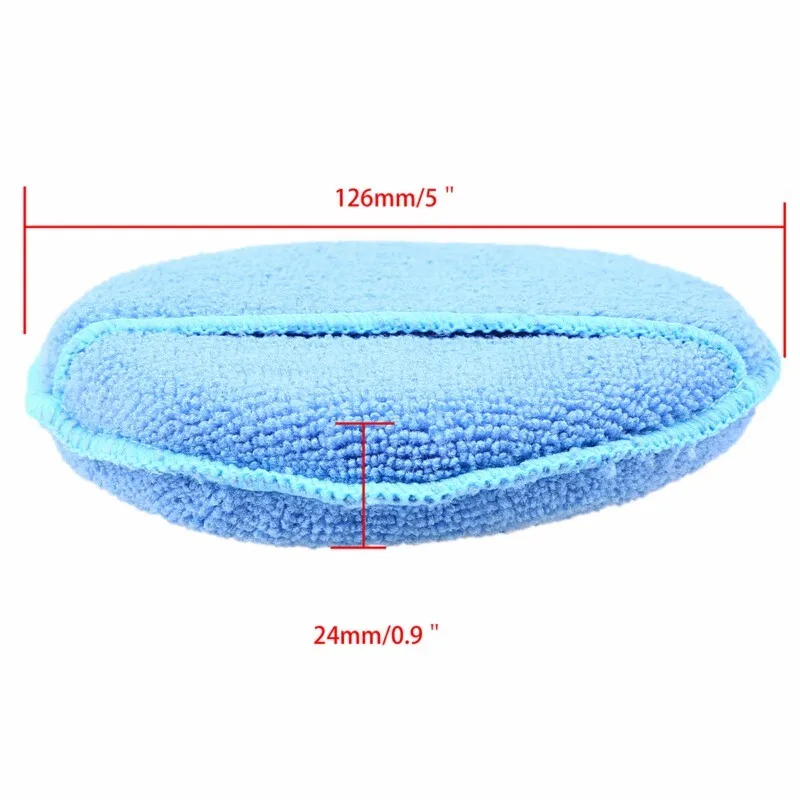 POSSBAY 1/5 шт круглый синий микрофибра автомобильный воск аппликатор подушечки для полировки губки с/без карман для автомобиля уборки дома