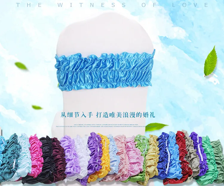 

Simple and free-style hotel Wedding decoration Silk satin Bubble chair Cuff band back bowknot