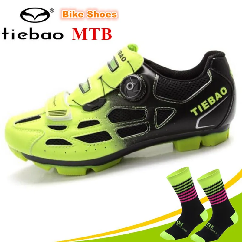 

TIEBAO Cycling Shoes Sapatilha Ciclismo Mtb 2019 men sneakers women Breathable Self-locking Mountain Bike sports Shoes Non-slip