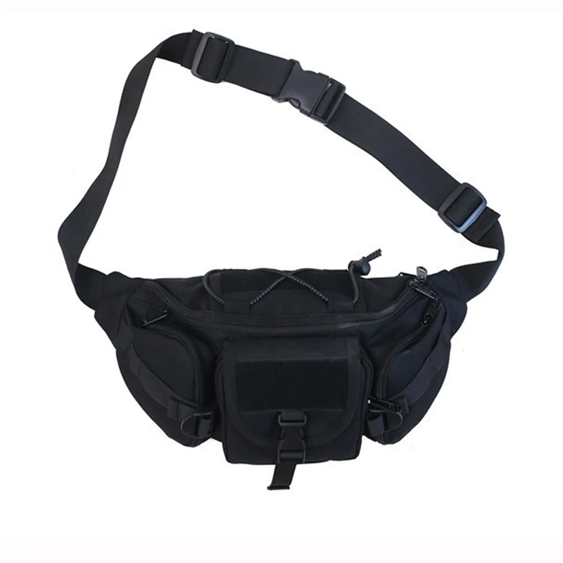 

Fashion Trend Men And Women Waist Bag Casual Nylon Unisex Chest Bag Multi-pocket Ladies Crossbody Shoulder Bags Black Fanny Pack