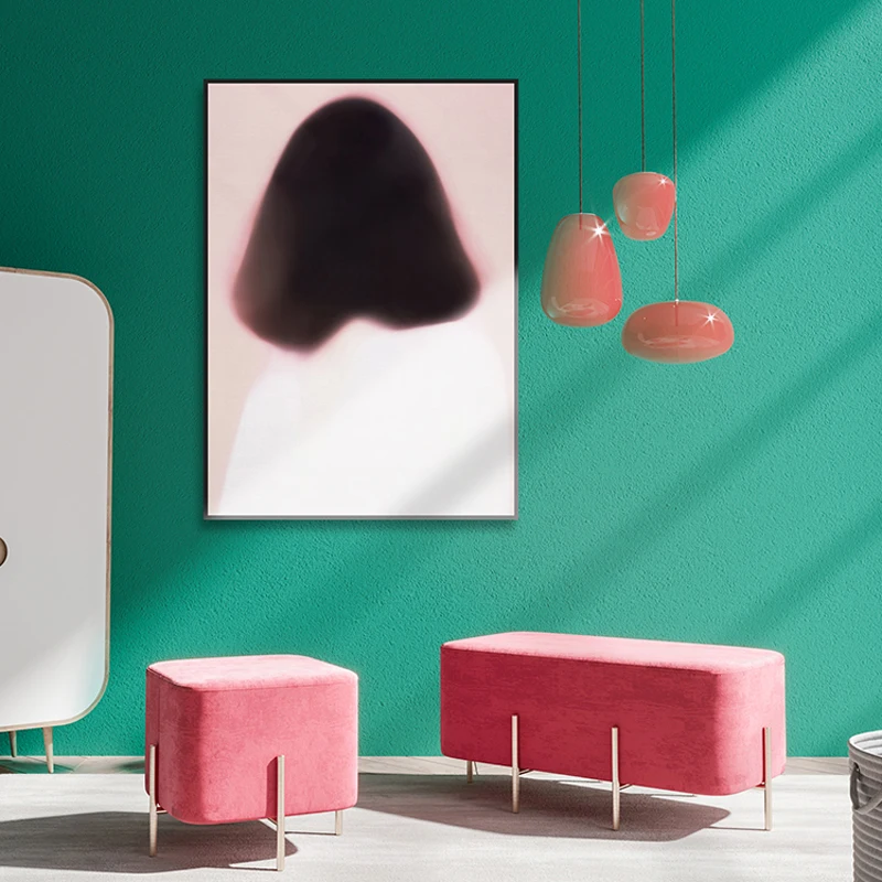 Nordic Abstract Foggy Girl Portrait Wall Art Canvas Poster and Print Painting Decorative Picture for Living Room Decor