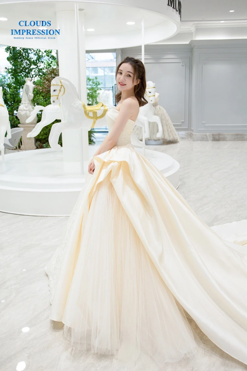 Романтическое свадебное платье с облаками 2019, большие размеры, свадебное платье Vestige De Noiva Robe de mariee, белое платье с королевским шлейфом