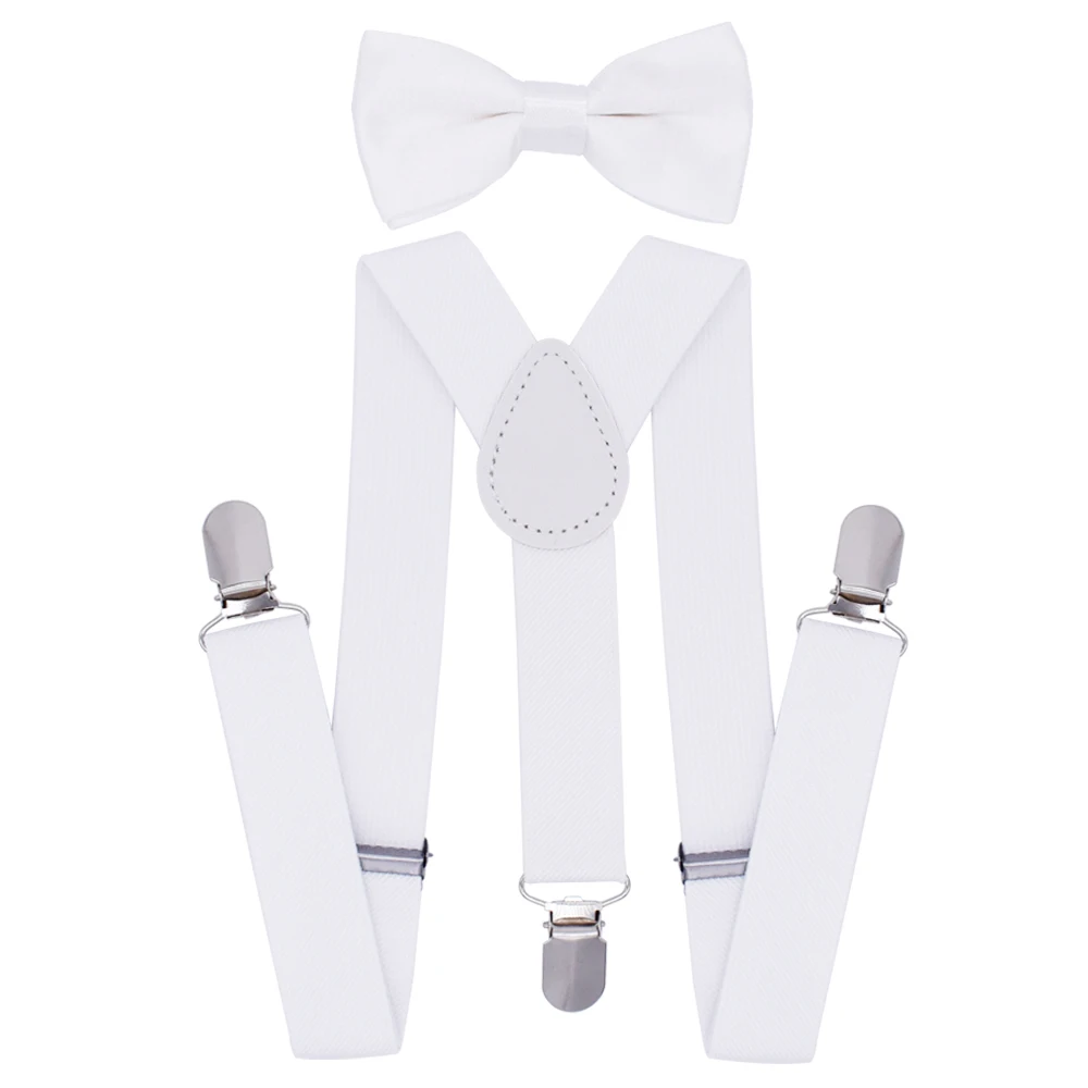 suspenders set white