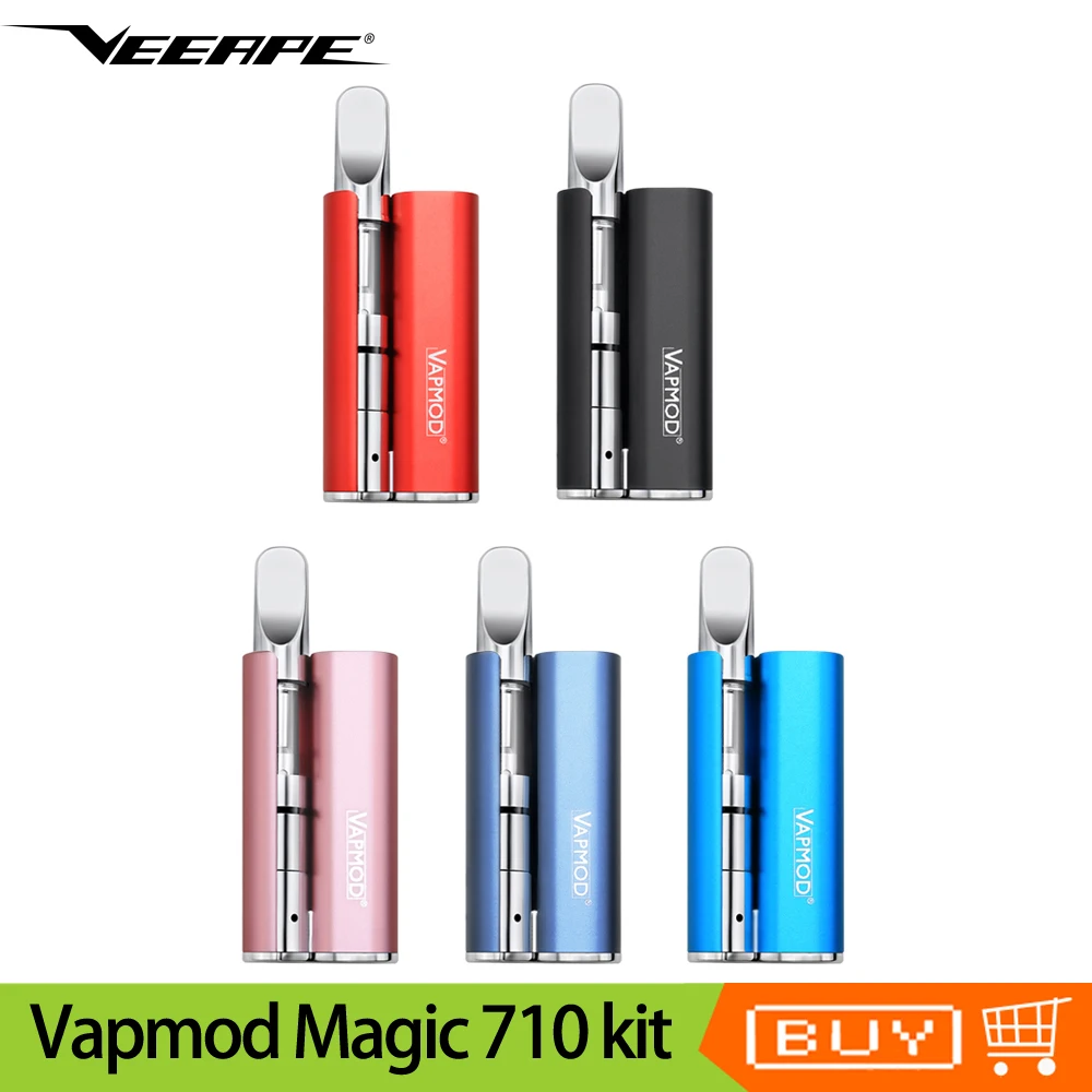 

E cigarette Veeape Vapmod Magic 710 Kit 380mAh Battery 0.5ml Capacity Ceramic Coil Vaporizer Vape Kit For 510 Thread Thick Oil