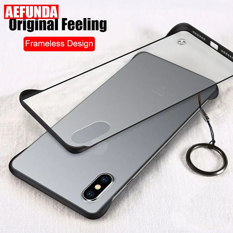 

Transparent PC Back Cover Case for iPhone 7 6 6S 8 Plus X XS Max XR TPU Top Bottom Frame Clear Cases with Lanyard Finger Ring